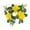 Yellow, variant on Candle Ring Rose Floral 4 Inch Artificial Silk Flower Wreath for Table Centerpiece Valentine Wedding Party Romantic Decoration Pink