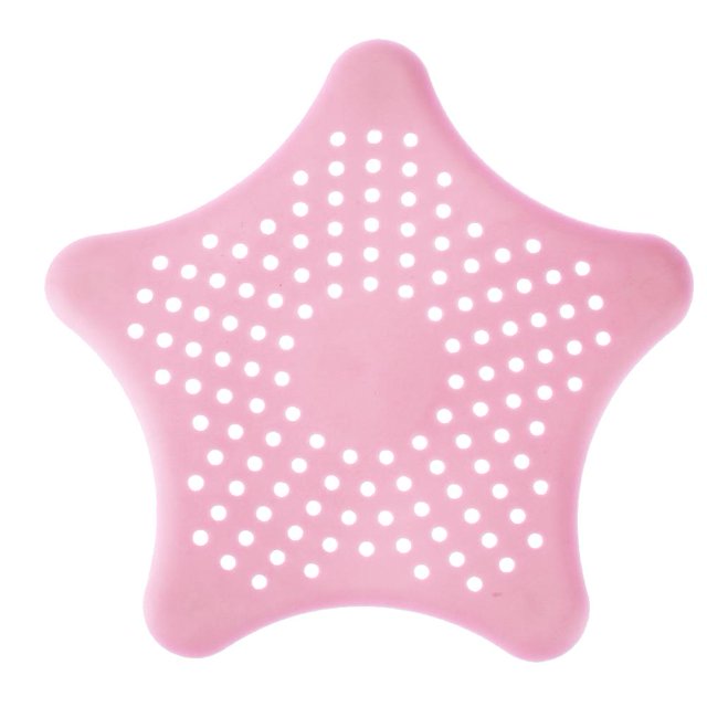 Drenaje De Piso Filtro de fregadero de cocina de PVC, drenaje de alcantarillado, coladores de pelo, coladores (rosa claro) Likrtyny Libre de BPA