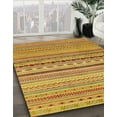 thumbnail image 2 of Ahgly Company Indoor Rectangle Abstract Yellow Oriental Area Rugs, 7' x 10', 2 of 6