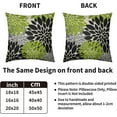 thumbnail image 4 of Black Lime Green Pillow Covers 20X20 Inch Set of 2, Spring Summer Floral Dahlia Flower Cream Decorative Throw Pillow Covers Outdoor Modern Farmhouse Cushion Case for Home Couch Sofa Bed Decor, 4 of 5