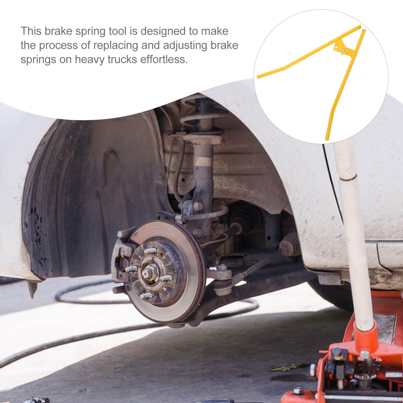 FOMIYES Adjustable Spring Puller Tool for Truck Brake Springs Compatible with Multiple Brands