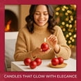 thumbnail image 2 of Biedermann & Sons Metallic Ball Candles, Box of 12, Red, 1.5-Inch Diameter, 2 of 7