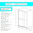 thumbnail image 2 of 56"-60" W x 70" H Semi-Frameless Double Sliding Shower Door, Bypass Shower Door, 1/4" (6mm) Thick SGCC Tempered Glass Door with Explosion-Proof Film, 2 of 7
