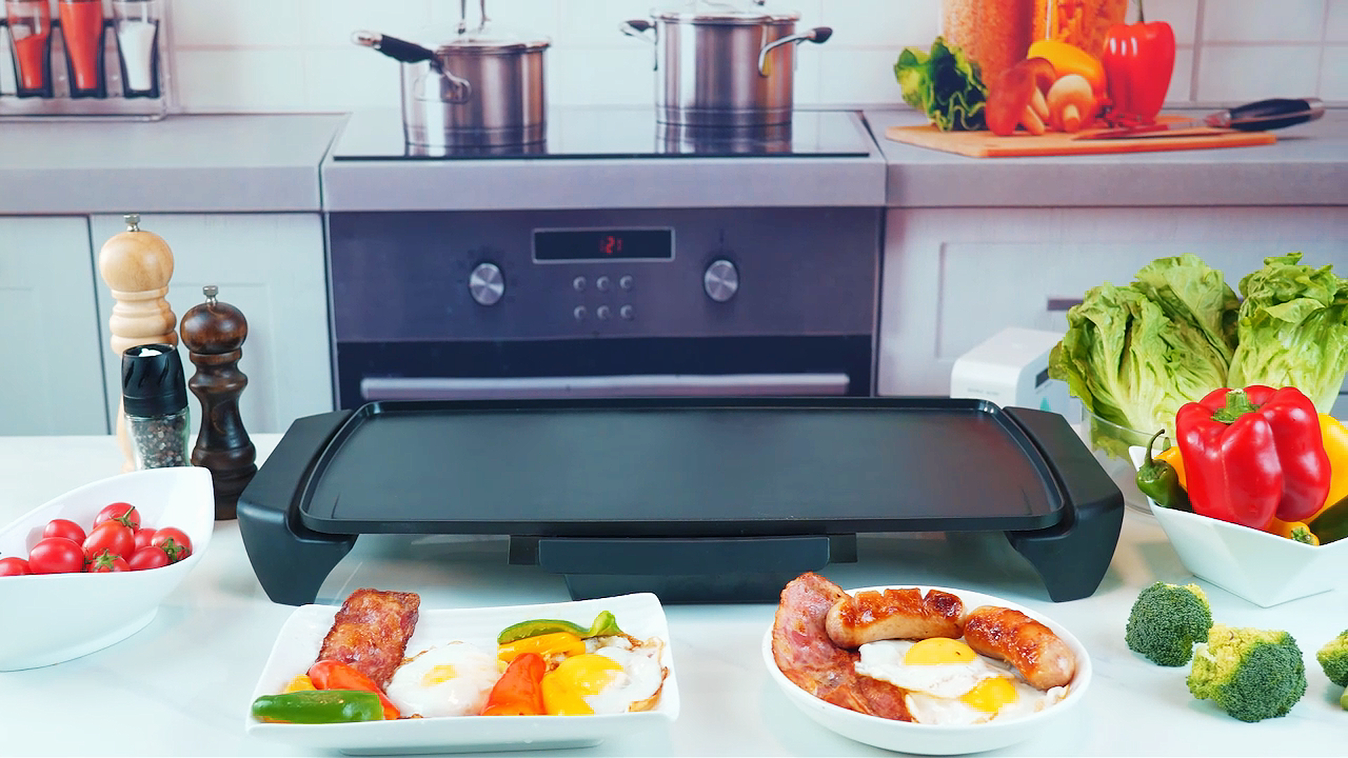 Mainstays 20-Inch Electric Griddle Non-Stick Black photo 8