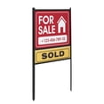 thumbnail image 2 of M&T Displays H Frame Real Estate Yard Sign Post Single Rider, 24x18 Inch 42" Tall Black Metal 3/4" Angle Frame Construction Pointed Legs (5 Pack), 2 of 7