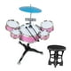 thumbnail image 5 of Batería para niños que toca el ritmo, juguete educativo de aprendizaje temprano con 5 tambores Rosa, 5 of 9