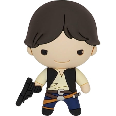 Disney Star Wars Han Solo 3D Fridge Magnet – Han Solo Star Wars Magnets Cool Magnetic Foam Figures for Star Wars Fans and Collectors Perfect Kids Magnets for Fridge Locker Office and Whiteboard