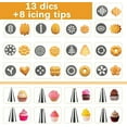thumbnail image 4 of Cookie Press Gun Kit,13 Cookie Discs+8 Icing Nozzles Perfect for DIY Christmas Cookies and Decorating Cookies,Gifts for Wome(Comes with Cleaning Brush, 4 of 6