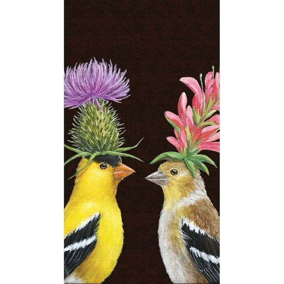 Design Decorative Paper Guest Towels – Disposable Guest Towels – For Lunch, Dinner, Birthdays, Parties, and the Bathroom – Set of 15, Vicki Sawyer, Goldfinch Couple Desing