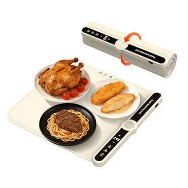 Small Warming Mat for Food Portable Rolled-up Silicone Food Warmers for Parties,Buffet,Countertop Electric Food Warming Mat for Individual 9-Level Precise Temp Control Keep Warming Last 18 Hours