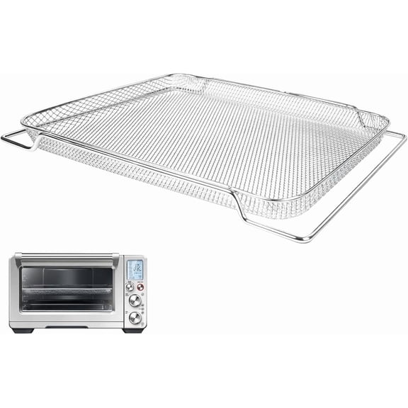 Air Fryer Basket for Breville BOV900BSS Smart Oven Air Fryer Pro | 16.5"X12" Stainless Steel Mesh Baskets Air Fryer Accessories,Wire Rack Baskets Microwave Oven (1PCS Air Fryer Pro)