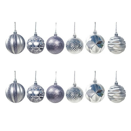 

Heiheiup Christmas Tree Pendant Christmas Decoration Ball Christmas Display Ball Pendant 6cm 12PCS Hanging Chandelier Single Attachment