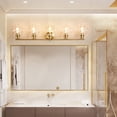 thumbnail image 3 of Deyidn 5 Light Gold Bathroom Vanity Light with White Globe Glass Shade Modern Bathroom Wall E26 Bulb, 3 of 7