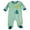 TURQUOISE VELOUR, variant on Baby Boys Newborn One Piece Long Sleeve Footed Coverall 34820-0-3Months (WHITE COTTON)