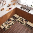 thumbnail image 4 of Wine Kitchen Rug and Sets 2 Piece Non Skid Washable mat for Vintage Kitchen mats for Floor Retro Microfiber Kitchen Decor, 4 of 6