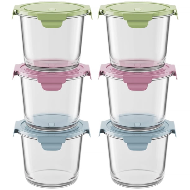 Recipientes de vidrio para preparación de comidas Freshmage, 3 tazas (700 ml), 12 unidades