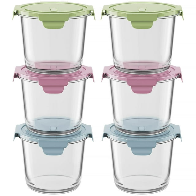 Recipientes de vidrio para preparación de comidas Freshmage, 3 tazas (700 ml), 12 unidades