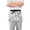 Cartoon Cherry and Flower, variant on Dinosaurs Sketch Art Server Apron with 3 Pockets Waterproof Waitress Waist Short Apron for Man Woman 12 Inches