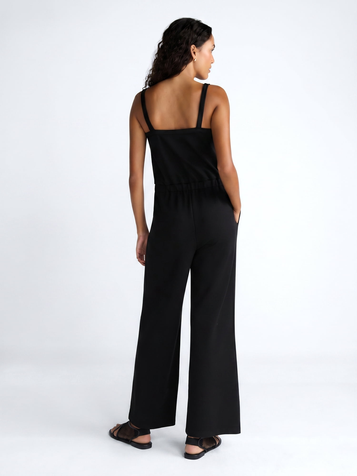 Scoop Women's and Women's Plus Scubaknit Tank Jumpsuit, Sizes XS-4X