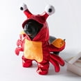 Aosijia Red Crab Costume for Small Dogs - Winter Jacket, Pet Cosplay