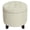 Dust Beige, variant on Rolling Storage Ottoman, Tufted Linen Footstool - 17.3 Inch Light Gray