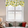 thumbnail image 2 of Yellow Lemons Tie Up Valance Curtains for Windows, Kitchen Curtains Window Treatments, Summer Citrus Fruits Leaves Country Vintage Short Window Shades Valances for Bedroom Bathroom Cafe 42"x12", 2 of 8