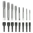 thumbnail image 1 of 1/4in Hex Shank Tap Socket, Machine Tap Socket Set Alloy Steel + HSS Lengthened  For Pneumatic Air Screwdriver, 1 of 8