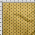 thumbnail image 4 of oneOone Cotton Poplin Twill Gamboge Yellow Fabric Asian Ajrakh Floral Quilting Supplies Print Sewing Fabric By The Yard 56 Inch Wide, 4 of 4