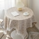 thumbnail image 1 of CaiYueKe Cottons Yarn Tablecloth with Tassel Embroidery Decorative Dining Kitchen Rectangular Cover Washable Lace Trim Home Decor Party Occasion, 1 of 7
