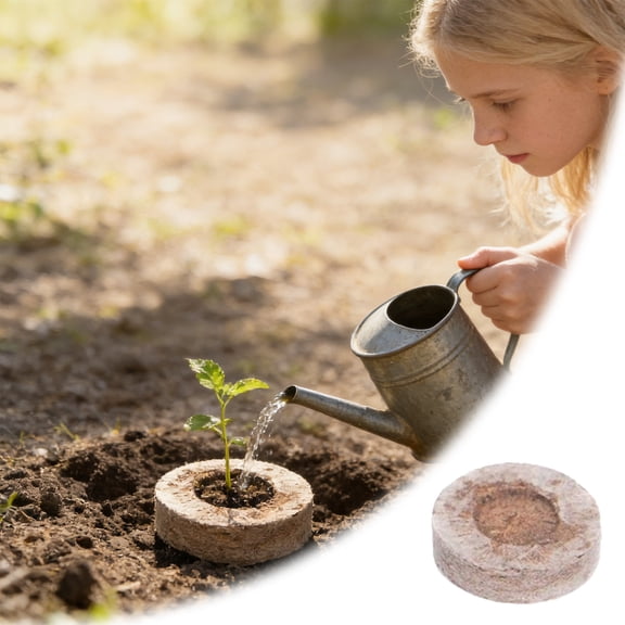 YaoZQ 10 pcs 40mm Compressed Soil Pellets for Seedling Tray, Peat Moss Plugs for Vegetable Flower Starter, Rapid Rooter Grow Sponges Must Haves, Brown