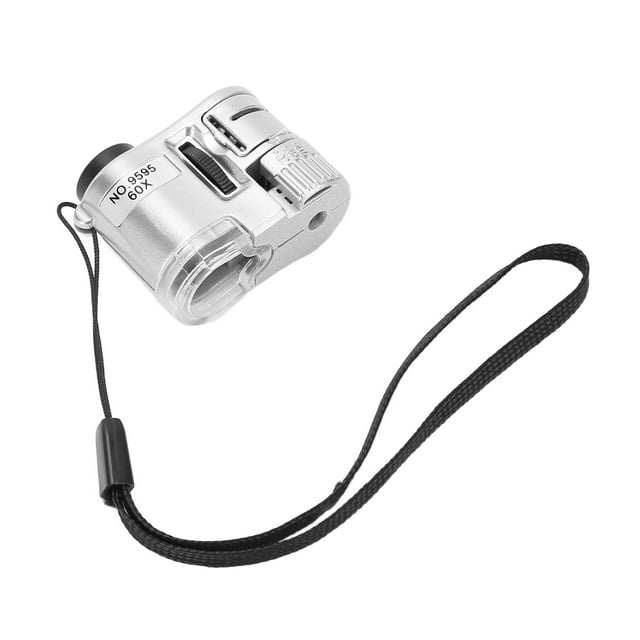 Mini microscopio lente multiusos 60X HD lámpara de detección de moneda UV ligera microscopio portátil para joyería ANGGREK Otros