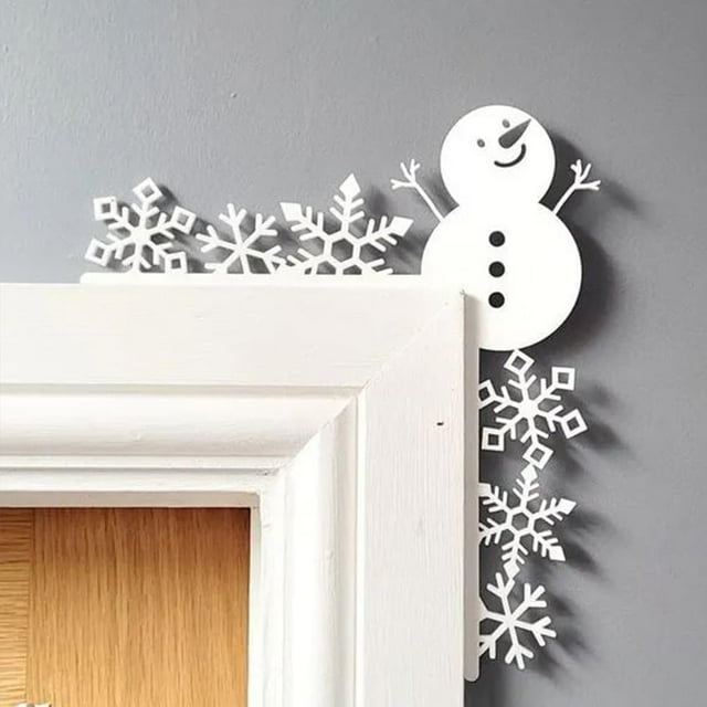 Adorno de metal para puerta de Navidad, adorno de metal para puerta de Navidad 2024, decoración navideña para el hogar, adorno de pared para ventana de vidrio con forma de reno de la Natividad, adorno
