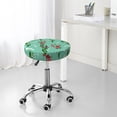thumbnail image 5 of Saffron Greenery Round Bar Stool Seat Covers, Elastic Round Chair Cover Stool Seat Slipcover Bar Stool Cushions Round Pad for 12-14 inch, 5 of 5