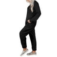 thumbnail image 3 of Shine Up Sweatsuit Sets for Women 2 Piece Lounge Set Loose Jogger Sets Fall Outfits Sets Solid Tracksuits with Pockets, 3 of 10