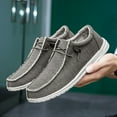thumbnail image 3 of Big Size Men's Casual Low Top Canvas Shoes Male Loafers Sneakers Slip On Breathable Flats Boat Shoes Driving Shoes Moccasins Casual Walking Shoes, 3 of 17