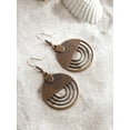 thumbnail image 2 of Bohemian Ethnic Sculpted Rustic Circle Dangle Drop Earrings, Vintage Boho Chic Jewelry Gift for Women, 2 of 7