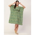 thumbnail image 2 of Moomaya Sleepwear, Printed Kaftan For Women, V-Neck Cotton Caftan Sleep Dress, 2 of 8