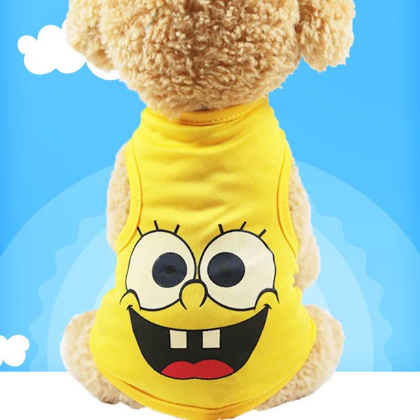 Fashion Dog Clothes Puppy T-shirt Pet Cartoon Clothing Small Pet Supplies Summer Shirt Casual Vest