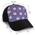 thumbnail image 2 of Naloa Cute Pig Adult adjustable Print Baseball Hat, Patchwork curved brim baseball capfor Men and Women, One Size, 2 of 5