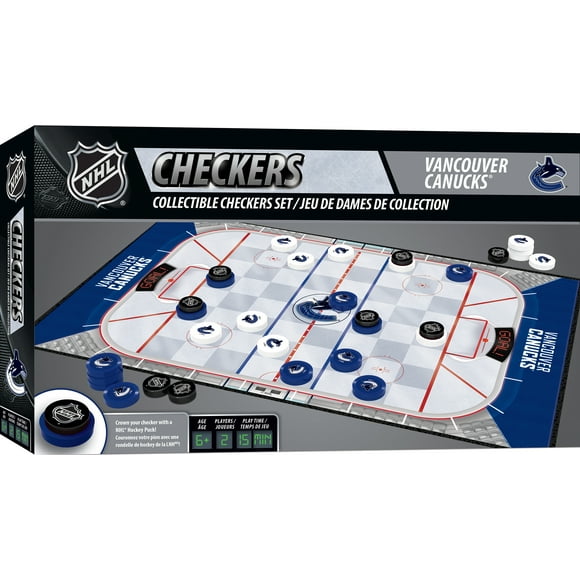 Masterpieces Puzzle Company Vancouver Canucks Checkers Board Game