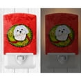 thumbnail image 2 of Caroline's Treasures SS4172CNL Maltese Cristmas Wreath Ceramic Night Light, 6x4x3", multicolor, 2 of 2