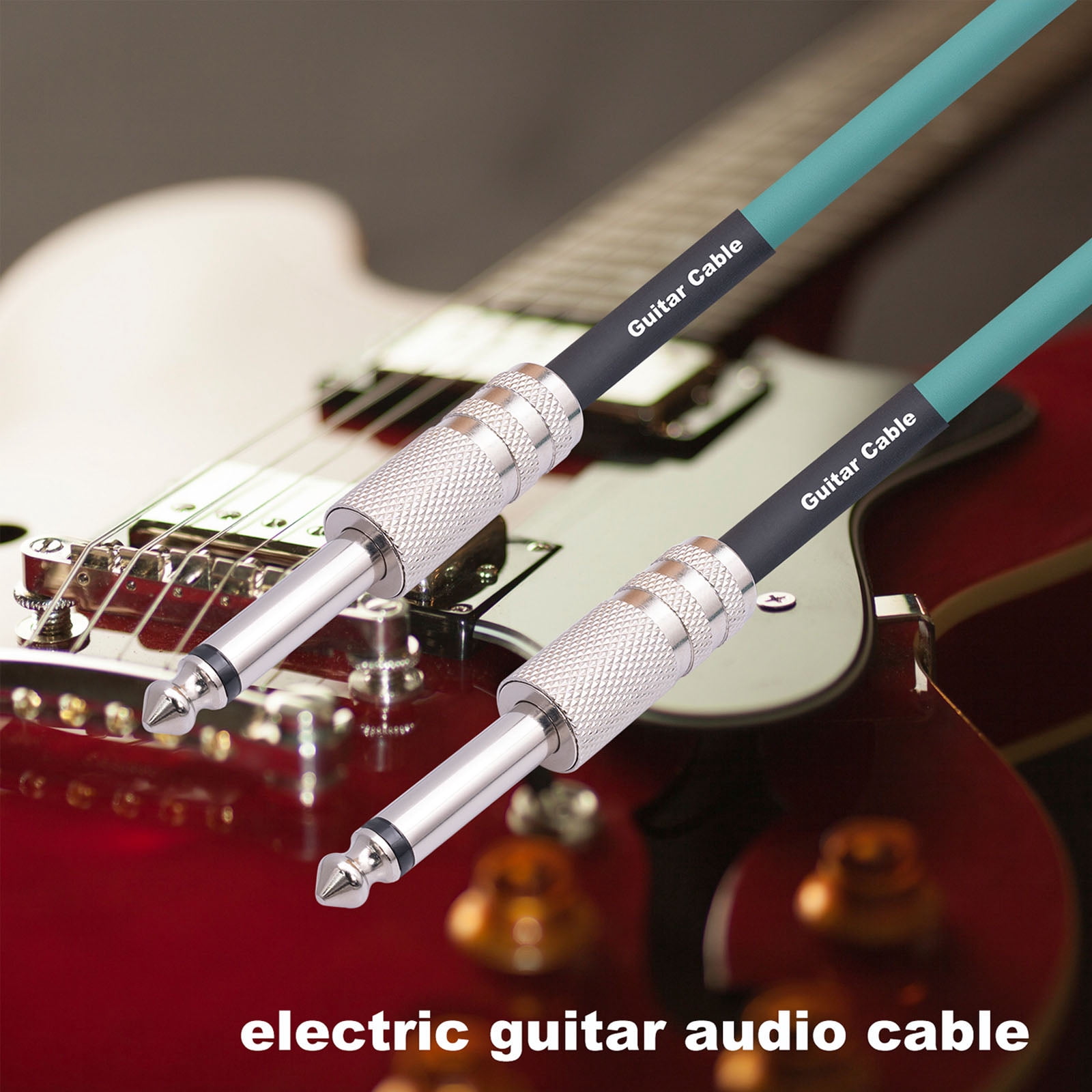 6.35mm 1/4" Mono Cable for Electric Guitar, Electronic Drum Pad, Electric Bass Effective Interference Rejection