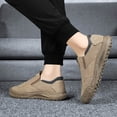 thumbnail image 5 of Mens Slip On Coffee Casual Shoes for Men PU Faux Leather Lightweight Non Slip Breathable Walking Work Sneakers Comfortable Loafers,Size 6.5, 5 of 9