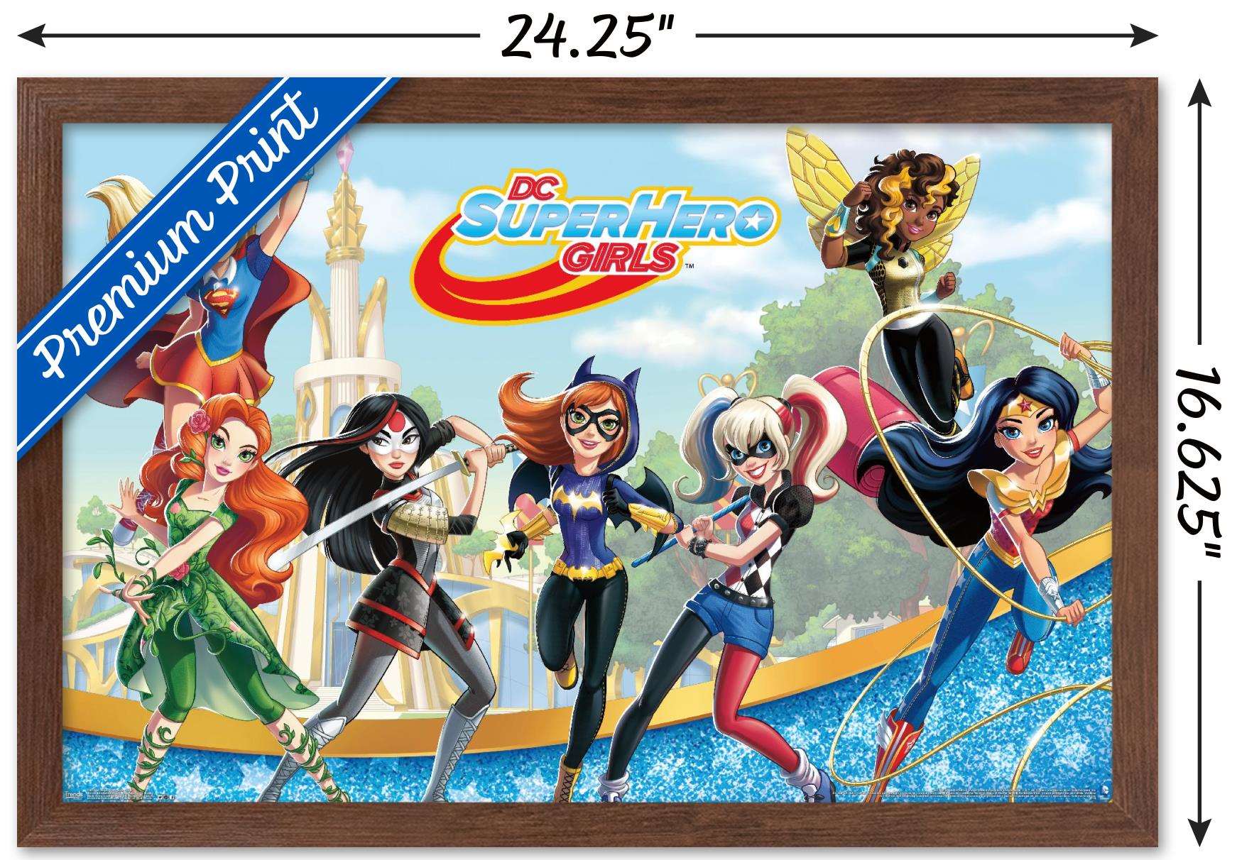 DC Comics TV - DC Superhero Girls - Girls Wall Poster, 14.725" x 22.375", Framed