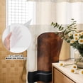 thumbnail image 2 of No Hook Shower Curtain with Built-in Rings - Vintage Brown Color Blocks Washable Waterproof Fabric Bathroom Curtains for Hotel,Rentals, Stall 36 X 72 Inch , Abstract Graffiti Art Modern, 2 of 9