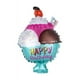 thumbnail image 1 of Globo de aluminio de 18 pulgadas con forma de donut, helado y caramelo, para decoración de fiestas de cumpleaños de bebés, con forma de piruleta, 1 of 6