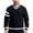 Black, variant on Men's V Neck Knit Sweater Long Sleeve Pullover Casual Striped Trim Sweater