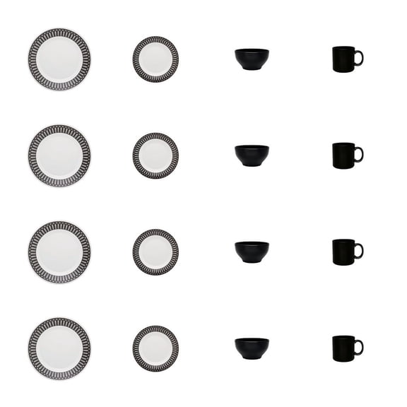 16 Piece Dinner Set, Service for 4