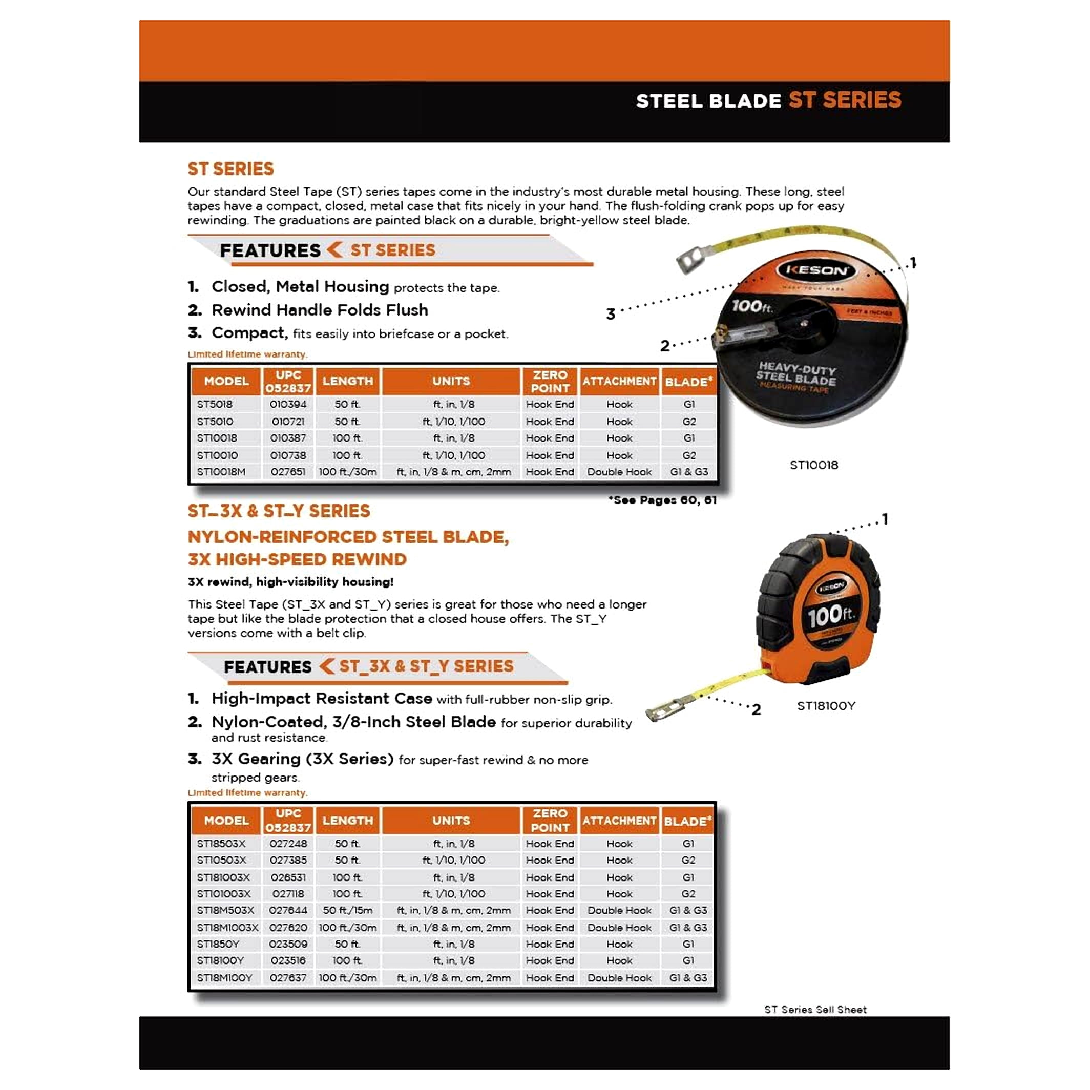 100 ft Tape Measure, 3/8 in Blade ST181003X