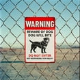 thumbnail image 6 of Warning Beware Of Dog Sign Dog Will Bite Rottweiler Metal Tin Signs Outdoor Yard Sign Metal Tin Sign 8x12 Inch, 6 of 6